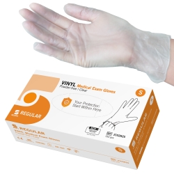 Handskar Vinyl puderfri Regular AQL 1,5 S 150st/fp