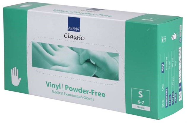 Handskar vinyl puderfria S transp 100st/fp