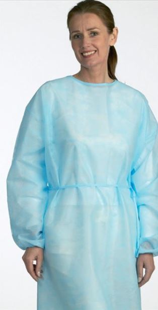 Skyddsrock blå non-woven large 50st/fp