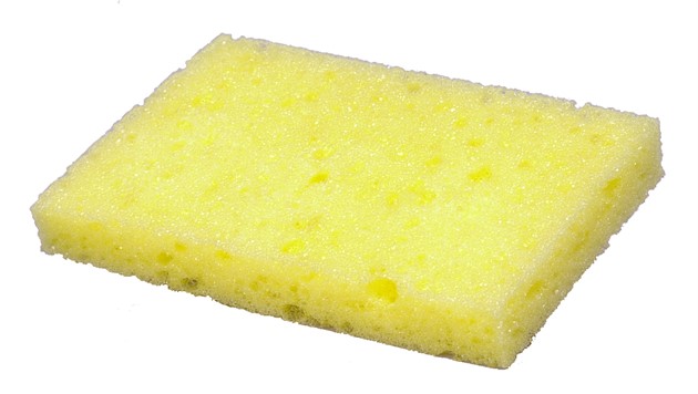 Bad-/Tvättsvamp 10x15x3cm gul