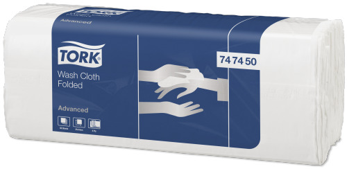 Tvättlapp papper Tork Advanced 6-lag c-vikt mjuk 80st/fp