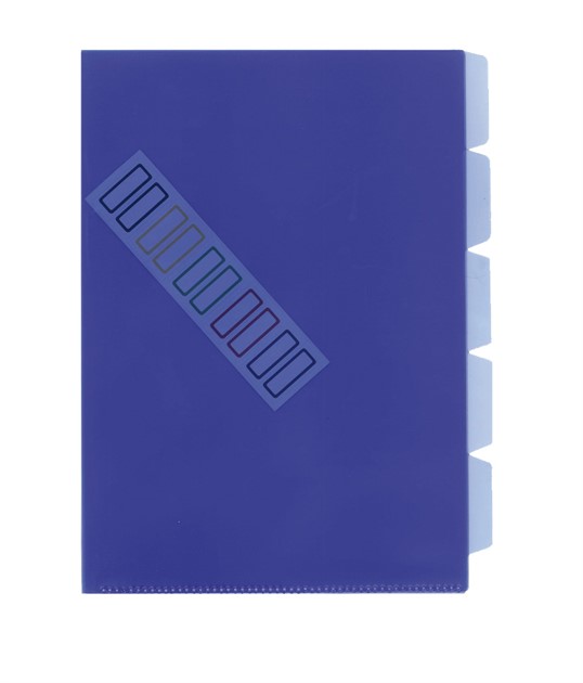 Mapp A4 blå 5-flikar Docusmart