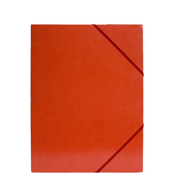 Gummisnoddmapp A4 röd i papp 3-klaffar Docusmart