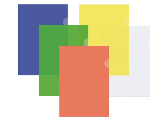 Mapp A4 PP sorterade färger 10st/fp