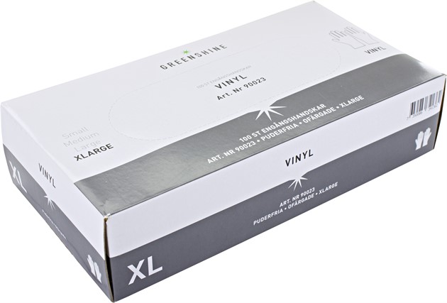 Handskar vinyl Greenshine puderfri XL 100st/fp