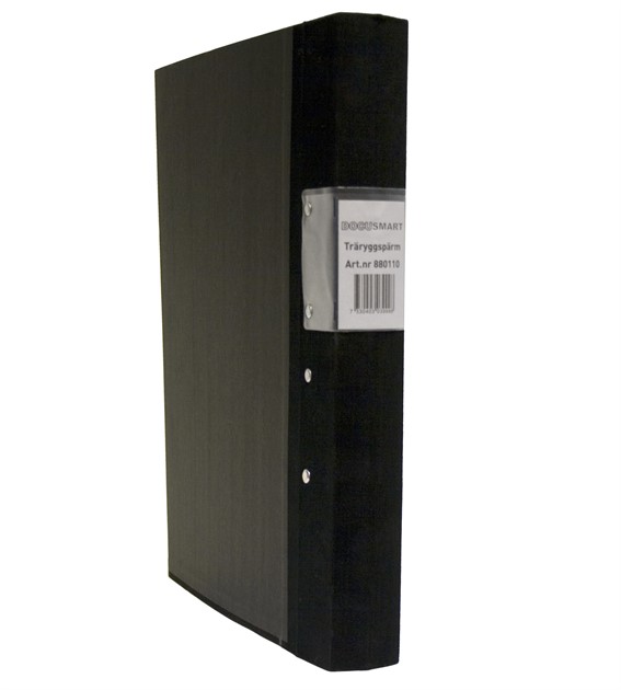 Pärm A4 svart 40mm trärygg