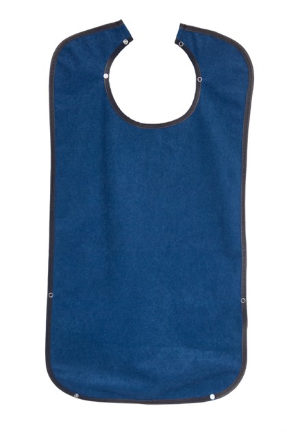 Haklapp flergångs velour blå,