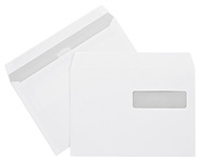 Kuvert C5 vita självklistrande fönster hö 500st/fp