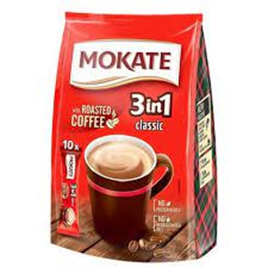 Snabbkaffe Mokate 170 gram 3in1 innehåller 10 portionspack