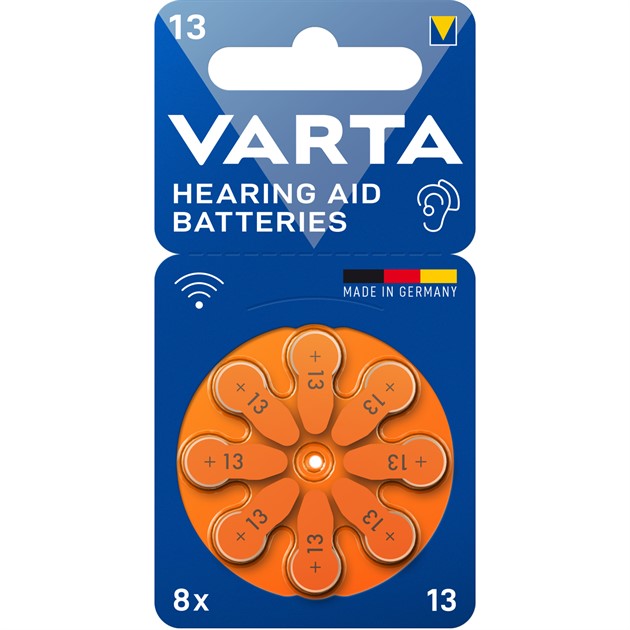Hörapparatsbatteri A13 (PR48) (orange) 8st/fp
