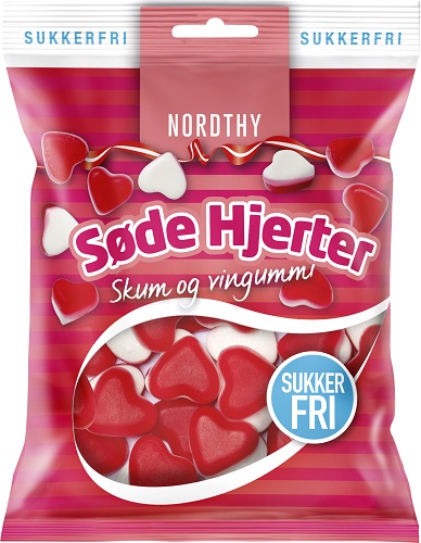 NORDTHY SÖTA HJÄRTAN Sockerfria 65 gr
