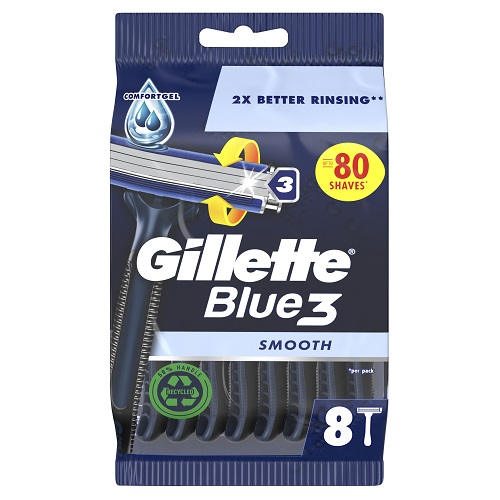 Rakhyvel 3-blad Gillette Blue3 8st/fp