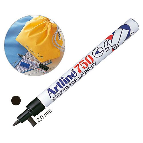 Textilpenna-tvättmärkning för alla textilier perm. svart 0,7 mm spets